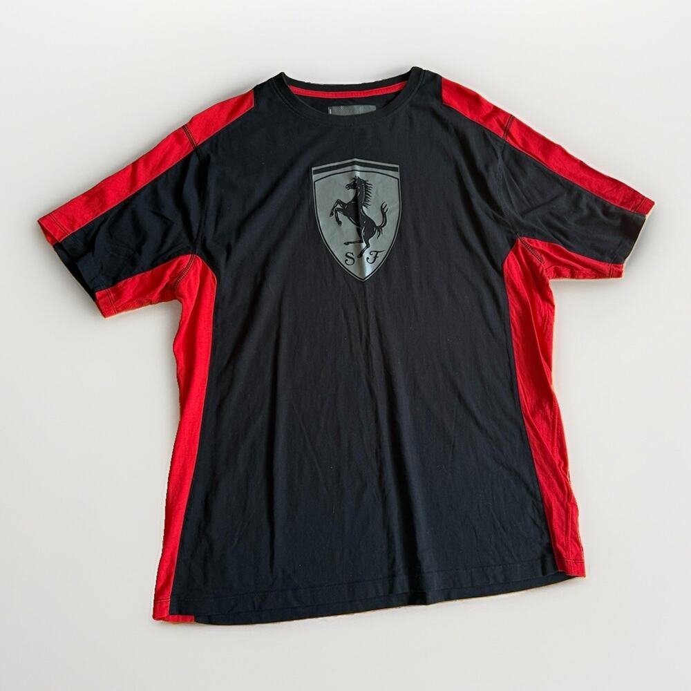VTG Scuderia Ferrari Formula 1 Racing Black Red Ferrari T Shirt Mens Size XXL